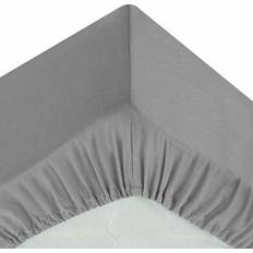 Faconsyet lagen - Polyester Lagner Atmosphera Grå Fitted 90 x 190 cm Lagen Grå