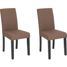 Brown Kitchen Chairs Beliani Set of 2 Modern Kitchen Chair