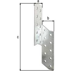 Schrank- & Küchenknäufe Alberts alberts sparren-pfettenanker verzinkt 32x32x170 pfettenanker set links