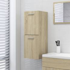 Particleboard Wall Bathroom Cabinets vidaXL Bathroom Cabinet Sonoma Oak 30 x 30 x 80 cm