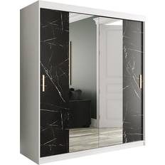 Oro Armarios Hartford 255 Mate Blanco + Mármol Negro 200 x 180 x 62 cm Armario