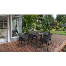 Grigio Tavolini Norfolk Leisure Akola 6 Seat Outdoor Dining Set 157 x 98 x 74h Tavolino