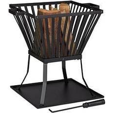 Focolari Relaxdays Brucialegna Brucialegna xl 56 x 56.5 x 45 cm Nero