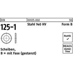 Lemvigh-Müller 6 DIN 125 B sort facet skive 1000 stk