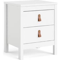 White Small Tables Furniture To Go Barcelona 2-Drawer Bedside Small Table