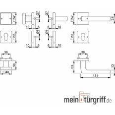 Door, Window & Furniture Hardware Hoppe Rosettengrt Dallas E43L 52KV 52KVS 1643Z