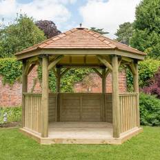 Forest 3.6m Hexagonal Wooden Pressure Treated Garden Gazebo