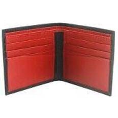Red Wallets Eastern Counties Leather Black/Red Slimline Card Wallet