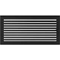 Kratki Vent Cover 22 x 45 Black With Blinds