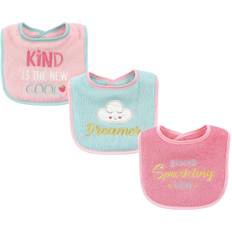 Luvable Friends cotton drooler bibs with fiber filling 3pk, dreamer, one size