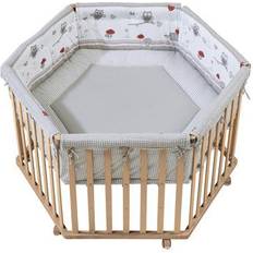 Playpen Roba Playpen 'Cosiplay' 6-kantetAdam & Owl natur 120 cm