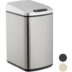 Relaxdays Sensor Bin 12L, Square Trash Can With Lid Waste