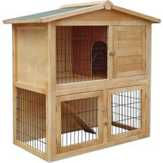 Lionto Wooden Rabbit Hutch 98x54x100 cm