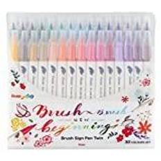 Svarte Penseltusjer Pentel Arts BrushSignPen Pinselstift Twin, 30er Set