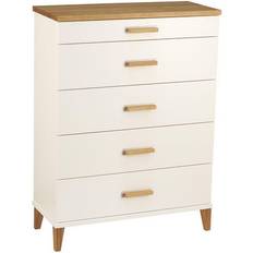 Oscarssons Möbel Malva H94 B70 Hvid Lakeret Olieret Egetræ H94 x 70 cm Kommode