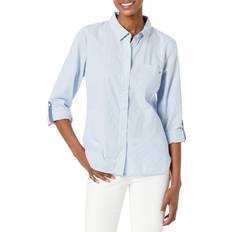 Women - XXS Shirts Tommy Hilfiger Roll Tab Sleeve Cornell Button Down Shirt - Cornflower Blue