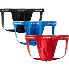 Breathable Male Workout Underwear 3-pack - Red/Black/Blue
