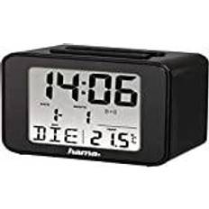 Hama Despertadores Hama Reloj de sobremesa Cube 00186304, Digital, Hora, alarma, fecha y temperatura, Compacto, Negro