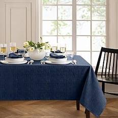 Blue Tablecloths Elrene Fashions Continental Solid Texture Tablecloth Blue