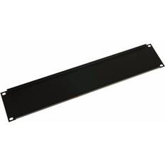 19" blændplade med kant. Stål. 2 unit
