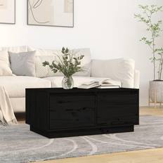 vidaXL svart massivt furu Soffbord