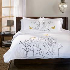 Goud Dekbedovertrekken Superior Swallow 3 Pc Button Closure Duvet Cover Set