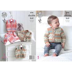 King Cole 4796 DK Pattern Baby Cardigans & Waistcoats