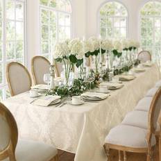 Beige Tovaglie Villeroy & Boch Barcelona Jacquard Damask Oblong Tablecloth 84 x 60 Tovaglia Beige, Bianco