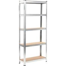 vidaXL Storage Silver 75x30x172cm Book Shelf