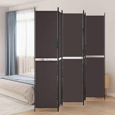 Brown Room Dividers vidaXL 5-Panel Room Divider