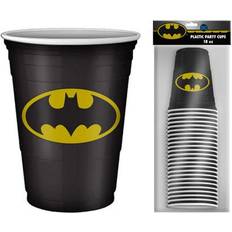 DC Comics Batman Logo 18-Ounce Disposable Plastic Party Cups Set of 20