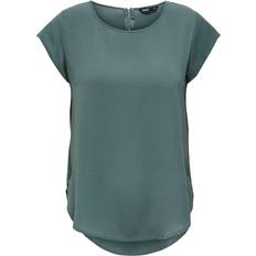 Best Blusas Only Vic Loose Short Sleeve Top - Green/Balsam Green