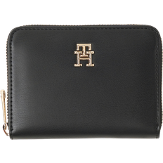 Tommy Hilfiger Monogram Medium Zip-Around Wallet - BLACK