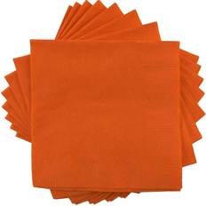 Orange Paper Napkins Jam Paper Medium Lunch Napkins 6.5x6.5 Orange 40/Pack