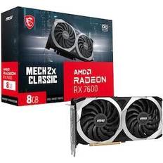 MSI Radeon RX 7600 Grafikkort MSI Radeon RX 7600 Mech 2X CLASSIC 8G OC