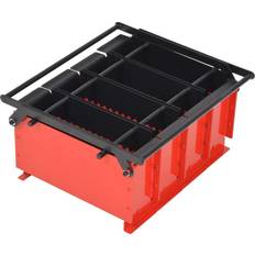 Rouge Machines de Loisirs et de Bureau vidaXL Briquette Maker Newspaper 38x31x18 cm Noir et Rouge Brique