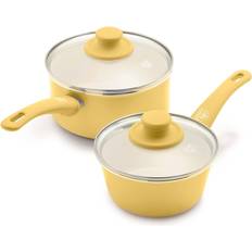 GreenLife Grip 1qt 2qt Sauce Cookware Set with lid