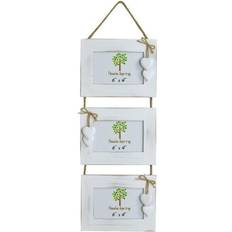 Nicola Spring 4" White Hanging Triple with Hearts Photo Frame