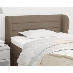 vidaXL Med Kanter Taupe 93x23x78/88 cm Tyg Sänggavel