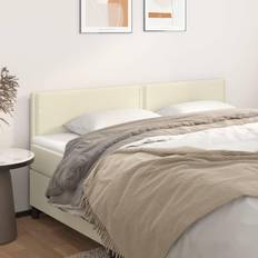 vidaXL 2 stk. 80x5x78/88 kunstlæder cremefarvet Sengegavl