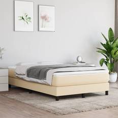 vidaXL stof cremefarvet Boxmadras