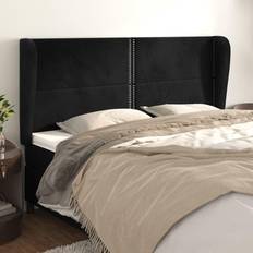 vidaXL Ad Orecchio Nera 163x23x118/128 cm In Velluto Cod MXL 46965 Testiera