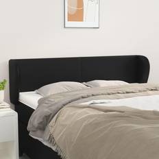 vidaXL Med Kanter Grå 147x23x78/88 cm Konstläder Sänggavel