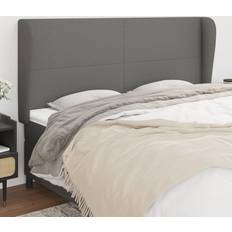 vidaXL Ad Orecchio GrigioScuro 203x23x118/128 cm In Tessuto Testiera