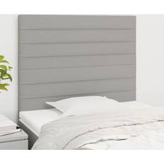 vidaXL Cabeceros 2 Unidades De Tela Gris Claro 100x5x78/88 cm Cabecero
