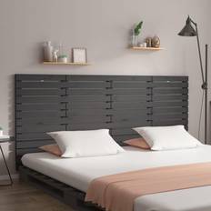 Beds & Mattresses vidaXL Grey Wood Pine Headboard