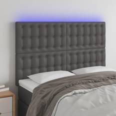 vidaXL LED konstläder Sänggavel