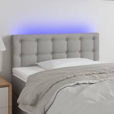 vidaXL A LED Grigio Chiaro 90x5x78/88 cm In Tessuto Testiera