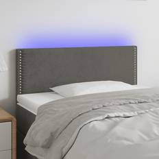 vidaXL LED mörkgrå 80x5x78/88 sammet Sänggavel