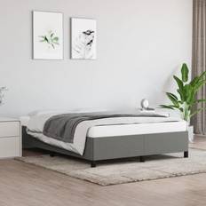 vidaXL Bedframe Stof Donkergrijs 140x200 cm